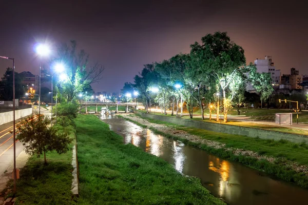 Vista Del Río San Antonio Desde Puente Del Bicentenario Córdoba — Foto de Stock