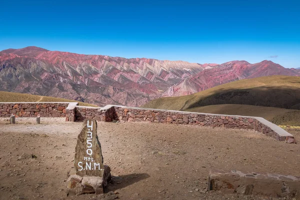 Serrania Hornocal Δεκατέσσερα Χρώματα Λόφο Και Υψόμετρο Στο Quebrada Humahuaca — Φωτογραφία Αρχείου
