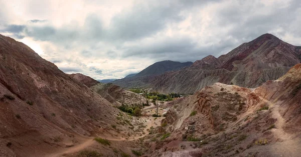 Panoramablick Berge Und Landschaft Von Purmamarca Purmamarca Jujujuy Argentina — Stockfoto