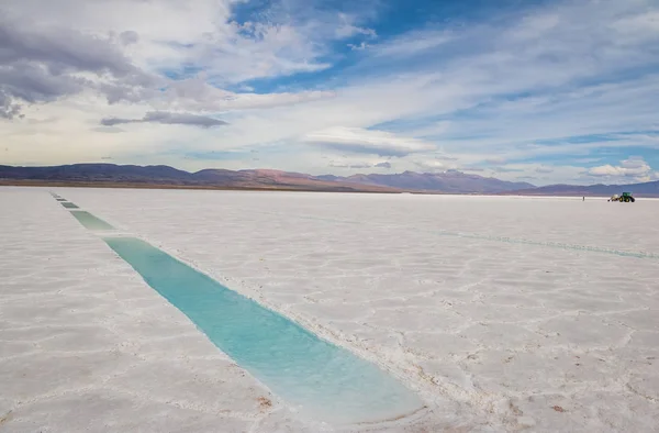 Piscina Agua Salada Salinas Grandes Salt Flat Jujuy Argentina —  Fotos de Stock