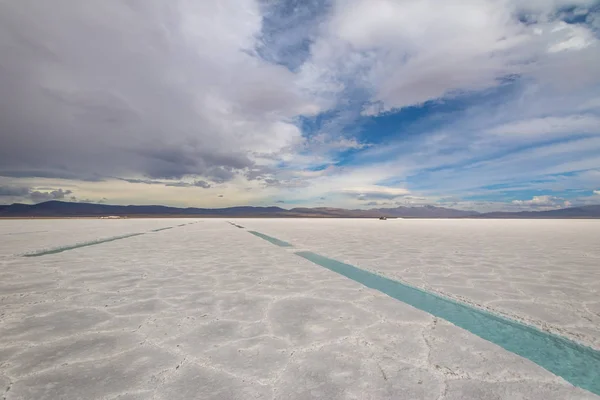 Piscina Agua Salada Salinas Grandes Salt Flat Jujuy Argentina —  Fotos de Stock