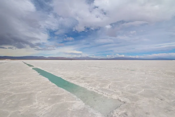 Piscina Agua Salada Salinas Grandes Salt Flat Jujuy Argentina —  Fotos de Stock