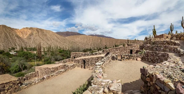Panoramik Pucara'ya de Tilcara öncesi Inca Harabeleri - Tilcara, Jujuy, Arjantin