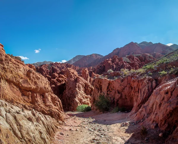 阿根廷胡胡胡亚Quebrada Humahuaca Uquia的Uquia村Quebrada Senorita沙漠谷 — 图库照片