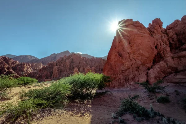 阿根廷胡胡胡亚Quebrada Humahuaca Uquia的Uquia村Quebrada Senorita沙漠谷 — 图库照片