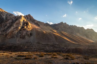 Mountains on Ruta 7 the road between Chile and Argentina through Cordillera de Los Andes - Mendoza Province, Argentina