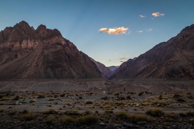 Mountains on Ruta 7 the road between Chile and Argentina through Cordillera de Los Andes - Mendoza Province, Argentina