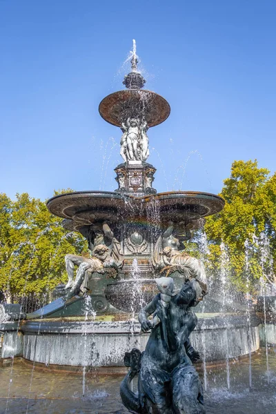 Fuente Los Continentes Parque General San Martín Mendoza Argentina — Foto de Stock