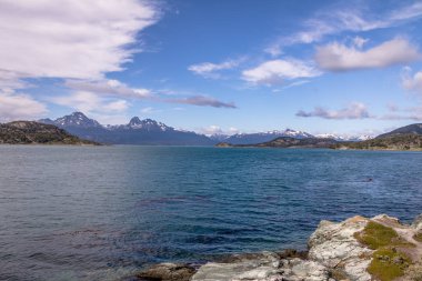 Patagonya 'daki Tierra del Fuego Ulusal Parkı' ndaki Lapataia Körfezi - Ushuaia, Tierra del Fuego, Arjantin