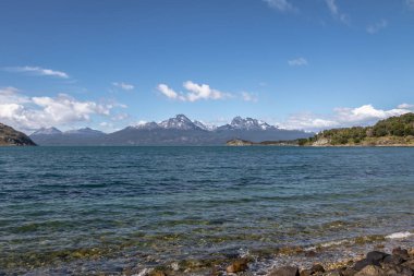 Patagonya 'daki Tierra del Fuego Ulusal Parkı' ndaki Lapataia Körfezi - Ushuaia, Tierra del Fuego, Arjantin
