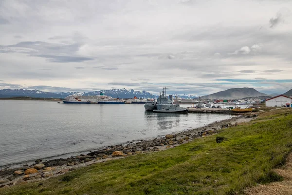 Costa Dell Ushuaia Montagne Patagonia Ushuaia Terra Del Fuoco Argentina — Foto Stock