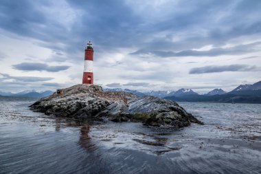 Beagle Channel, Ushuaia, Arjantin 'deki Les Eclaireurs deniz feneri.