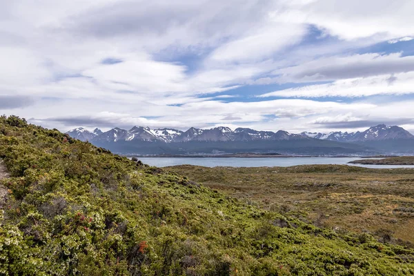 Vista Islas Montañas Canal Beagle Ushuaia Tierra Del Fuego Argentina —  Fotos de Stock