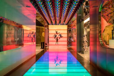 LAS VEGAS, USA - December 20, 2016: Entrance to The Beatles Cirque du Soleil Theatre Love Show at The Mirage
