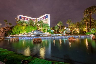 Mirage Hotel Casino at Night - Las Vegas, USA