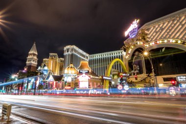 LAS VEGAS, USA - December 22, 2016: Las Vegas Strip at night