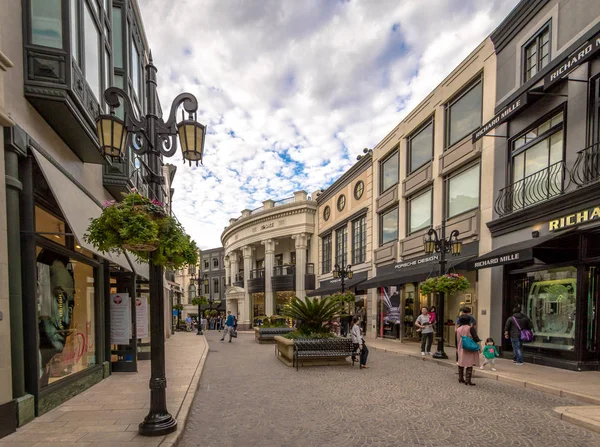 Beverly Hills Estados Unidos Enero 2017 Rodeo Drive Street Con —  Fotos de Stock