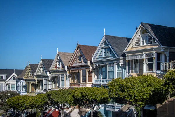 San Francisco Estados Unidos Diciembre 2016 Casas Victorianas Pintadas Alamo — Foto de Stock