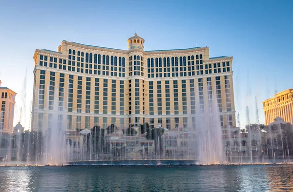 Las Vegas Usa December 2016 Dancing Fountains Bellagio Hotel Casino — ストック写真