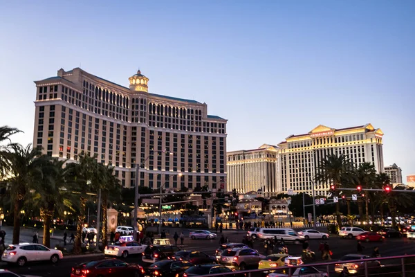 Las Vegas Verenigde Staten December 2016 Strip Met Bellagio Caesars — Stockfoto