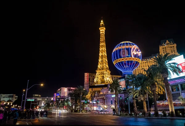 Las Vegas Usa นวาคม 2016 Las Vegas Strip และ Paris — ภาพถ่ายสต็อก