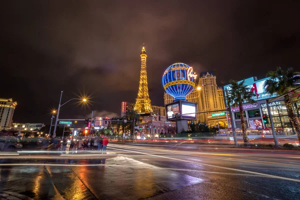 Las Vegas Eua Dezembro 2016 Las Vegas Strip Paris Hotel — Fotografia de Stock