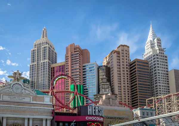 Las Vegas Usa December 2016 Roller Coaster New York New — Stock Photo, Image