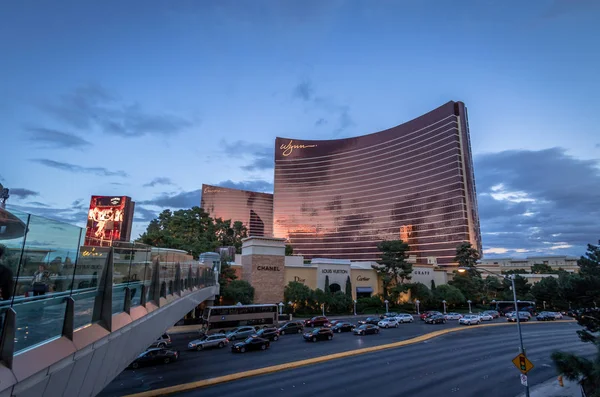 Las Vegas Yhdysvallat Joulukuuta 2016 Wynn Hotel Casino Auringonlaskun Aikaan — kuvapankkivalokuva