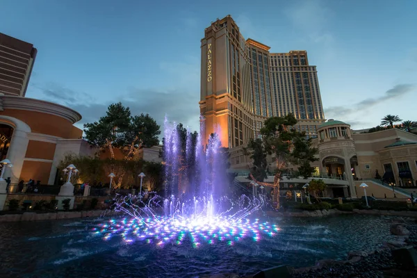 Las Vegas Usa นวาคม 2016 โรงแรมพาลาสโซ และคาส โนตอนพระอาท — ภาพถ่ายสต็อก