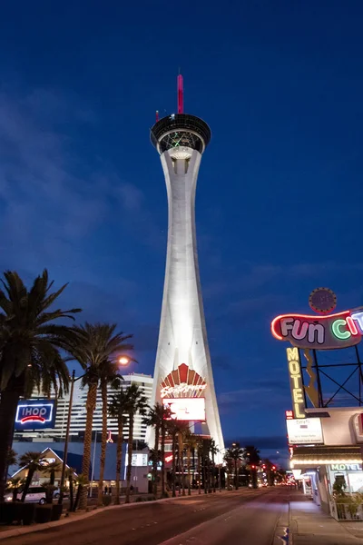 Las Vegas Usa December 2016 Stratosphere Hotel Casino Night — Stock Photo, Image