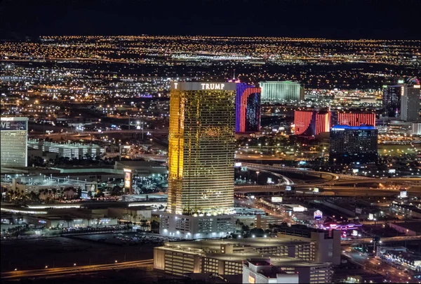 Las Vegas Usa นวาคม 2016 มมองทางอากาศของโรงแรมทร ตอนกลางค — ภาพถ่ายสต็อก