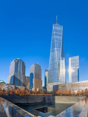 New York, Amerika Birleşik Devletleri - 04 Aralık 2016: 9/11 anma töreninde Dünya Ticaret