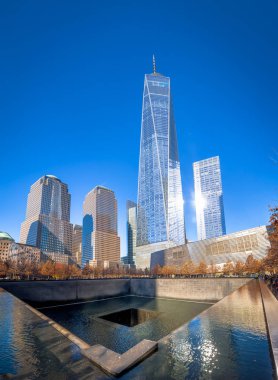 New York, Amerika Birleşik Devletleri - 04 Aralık 2016: 9/11 anma töreninde Dünya Ticaret