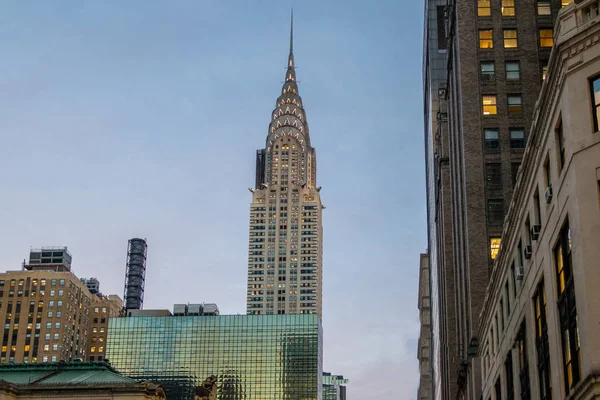 Nueva York Diciembre 2016 Edificio Chrysler Atardecer — Foto de Stock