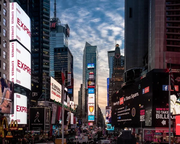 Nowy Jork Usa Grudnia 2016 Times Square Zachodzie Słońca — Zdjęcie stockowe