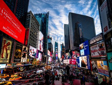 NEW YORK, USA - December 07, 2016: Times Square at sunset