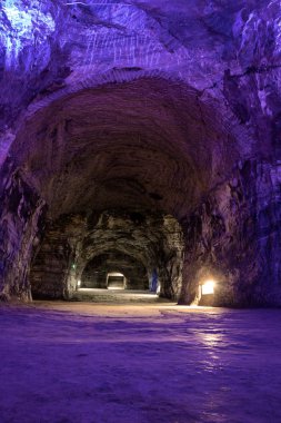 Zipaquira, Kolombiya - 22 Haziran 2016: Yeraltı Tuz Katedrali - Zipaquira, Kolombiya
