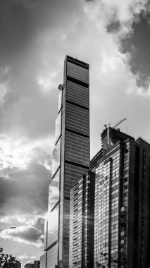 BOGOTA, COLOMBIA - Aug, 2016: Black and White Bogota Skyline - Bogota, Colombia