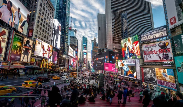 New York Usa December 2016 Times Square Sunset — Stock Fotó