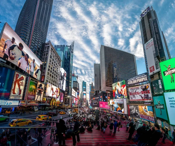 New York États Unis Décembre 2016 Times Square Coucher Soleil — Photo