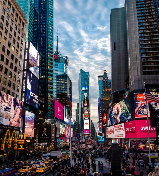 New York États Unis Décembre 2016 Times Square Coucher Soleil — Photo