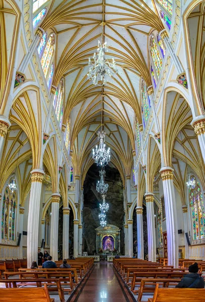 Ipiales Colombia Juni 2016 Interiören Las Lajas Sanctuary Ipiales Colombia — Stockfoto