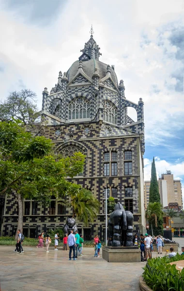 Medellin Colombia Jul 2016 Botero Square Och Kulturpalatset Medellin Antioquia — Stockfoto