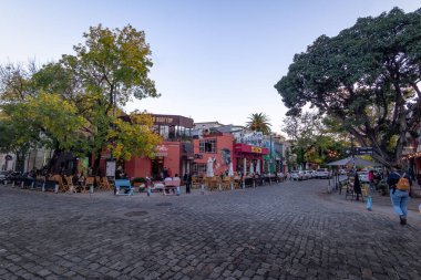 Buenos Aires, Argentina - May 11, 2018: Bar and restaurants at Palermo Soho bohemian neighborhood - Buenos Aires, Argentina