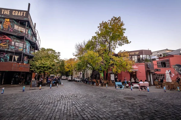 Buenos Aires, Argentina - May 11, 2018: Bar and restaurants at Palermo Soho bohemian neighborhood - Buenos Aires, Argentina
