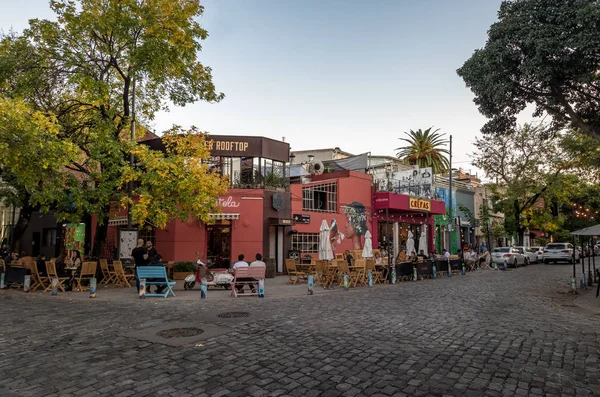 Buenos Aires Argentina Maj 2018 Bar Och Restaurangerna Bohemiska Stadsdelen — Stockfoto