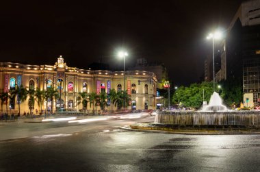 Cordoba, Argentina - May 7, 2018: Patio Olmos Shopping Gallery at night - Cordoba, Argentina