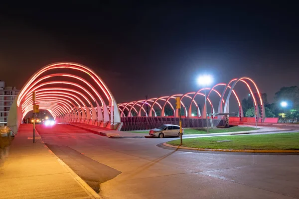 Cordoba Argentina May 2018 Puente Del Bicentenario Bicentenary Bridge Night — Stock Photo, Image