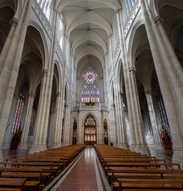 La Plata, Arjantin - 20 Mayıs 2018: La Plata Katedrali İçişleri - La Plata, Buenos Aires Eyaleti, Arjantin