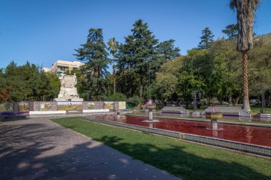 Mendoza, Arjantin - 19 Nisan 2018 Plaza Espana Meydanı - Mendoza, Arjantin